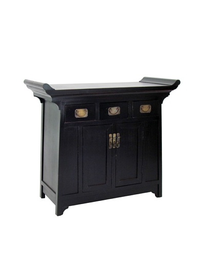 Charleston Alter Cabinet, Antique Black