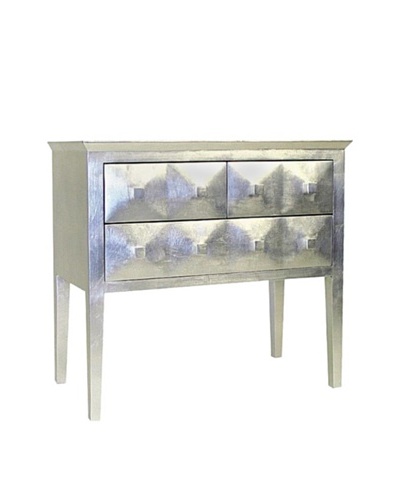 Charleston Vanderbilt 3-Drawer Chest, Silver Leaf