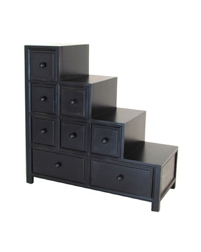 Charleston Suchow Reversible Step Chest, Antique Black