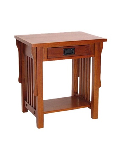 Charleston Oak Finish Night Stand, Oak Finish