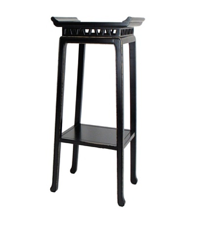 Charleston Chow Pedestal, Antique Black