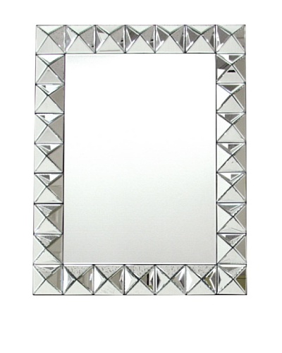 Charleston Beveled 3D Round Mirror