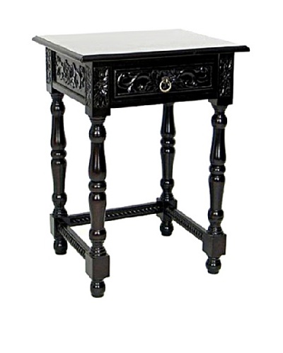 Charleston Wing Table, Dark Brown