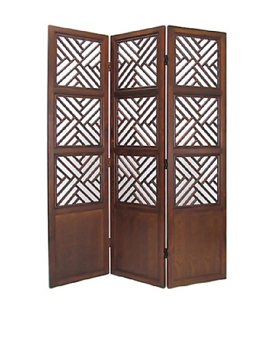 Charleston Lattice Screen, Walnut