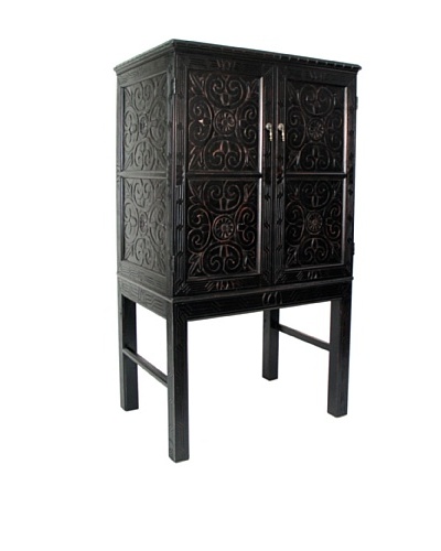 Charleston Benfu TV Armoire, Antique Black