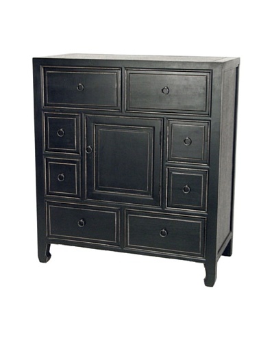 Charleston Suchow Apothecary Chest, Antique Black