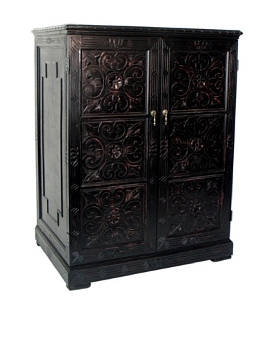 Charleston Benfu TV Cabinet, Antique Black