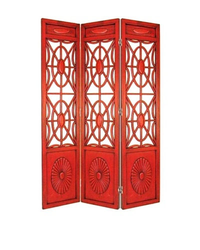 Charleston Spider Web Screen, China Red