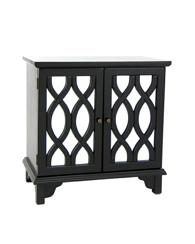 Charleston Tanner Mirror Cabinet, Black