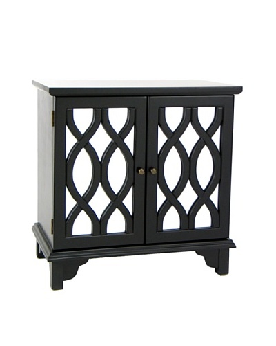 Charleston Tanner Mirror Cabinet, Black