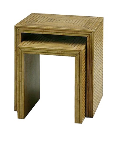 Charleston Bamboo Nesting Tables, Light Brown