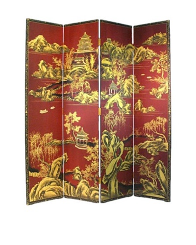 Charleston Red Chinese Screen, Multi