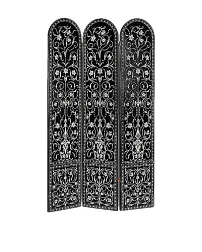 Charleston Coromandel Screen, Black/Silver