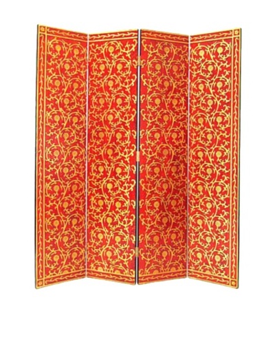 Charleston Golden Vine Screen, Red/Gold