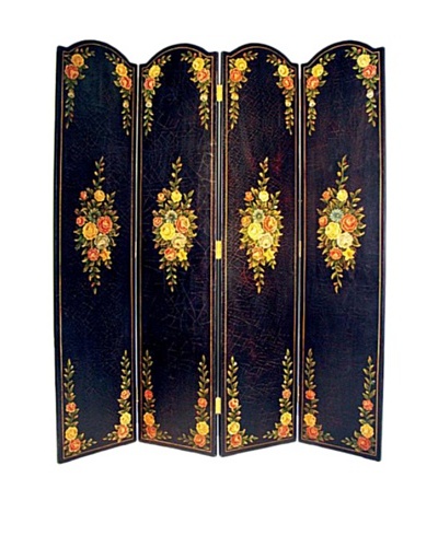 Charleston Black Floral Screen, Multi