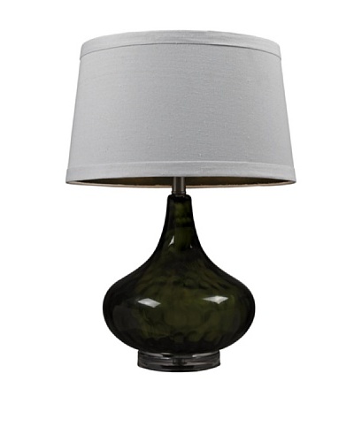 HGTV Home Moss Green Colored Water Glass Table Lamp