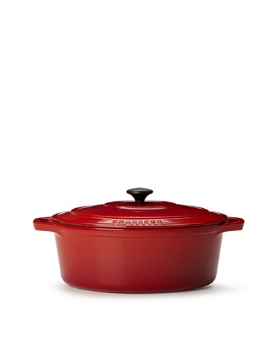 Chasseur 6-Quart Oval Casserole with Lid, Red