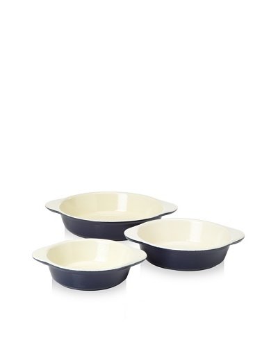 Chasseur 3-Piece Round Gratin Baker Set [Blue]