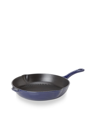 Chasseur Round Double-Enameled Cast Iron Grill Pan [Blue]