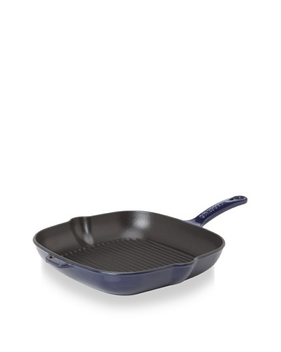 Chasseur Square Double-Enameled Cast Iron Grill Pan [Blue]