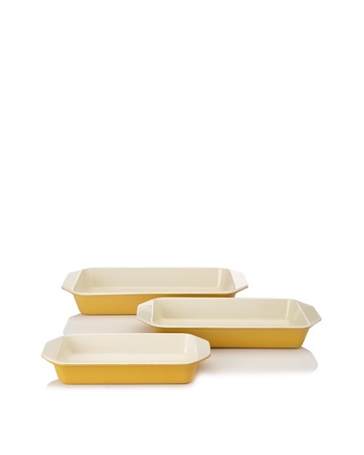 Chasseur 3-Piece Rectangular Gratin Baker Set [Yellow]