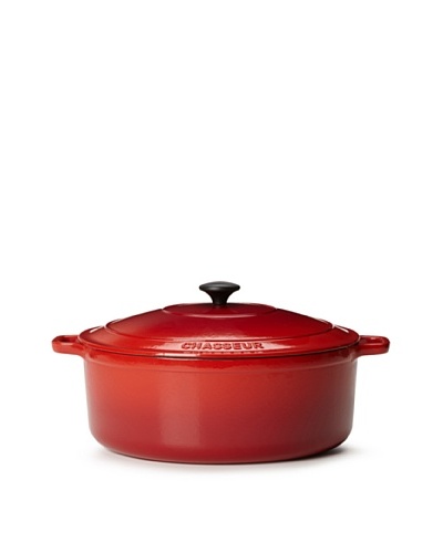 Chasseur 8-Quart Round Casserole with Lid, Red