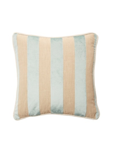 Chateau Blanc Sophie Stripe Pillow, Spa/Neutral, 18 x 18