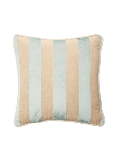 Chateau Blanc Sophie Stripe Pillow, Spa/Neutral, 18 x 18