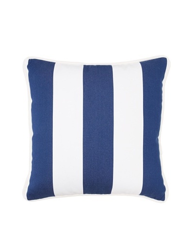 Chateau Blanc Natalie Stripe Pillow, Navy/White, 18″ x 18″