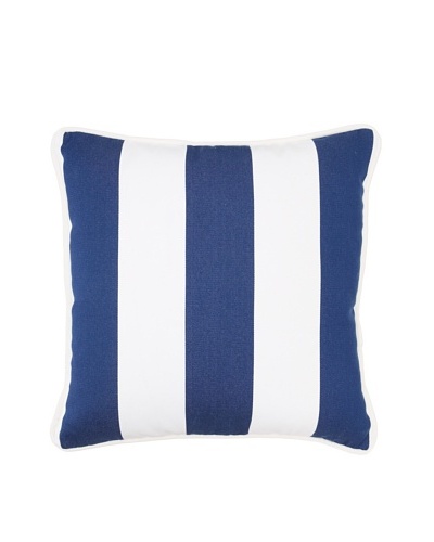 Chateau Blanc Natalie Stripe Pillow, Navy/White, 18 x 18