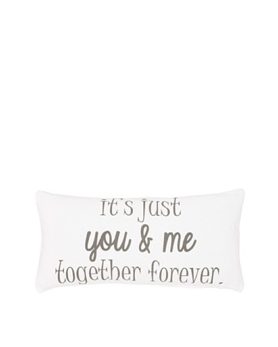 Chateau Blanc Together Forever Pillow, White, 10″ x 20″As You See