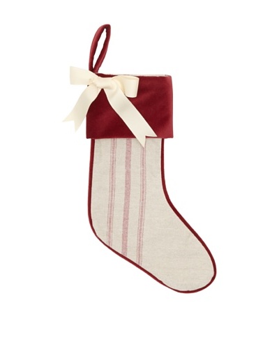 Chateau Blanc Striped Stocking, Ivory