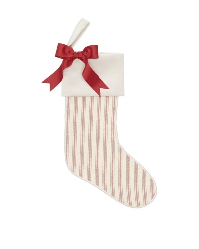 Chateau Blanc Striped Stocking, Ivory