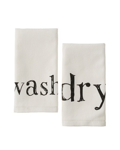 Chateau Blanc Set of 2 Wash & Dry Hand Towels, Neutral