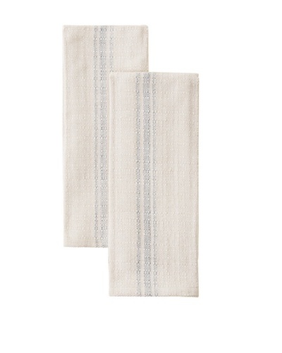 Chateau Blanc Set of 2 Buttermilk Cafe Towels, Blue