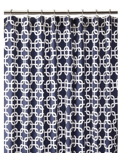 Chateau Blanc Natalie Shower Curtain, Navy/White, 72 x 76