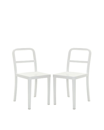 Safavieh Set of 2 Kastra Side Chairs, White
