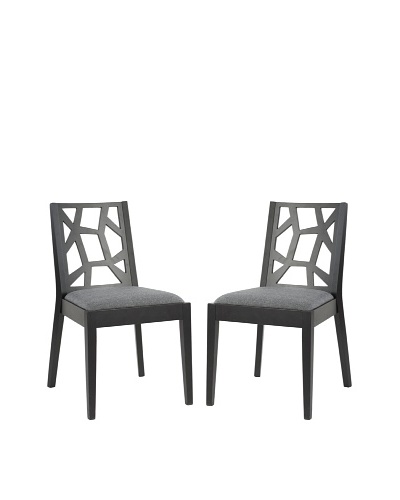 Safavieh Set of 2 Adraian Side Chairs, Grey
