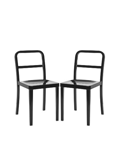 Safavieh Set of 2 Kastra Side Chairs, Black