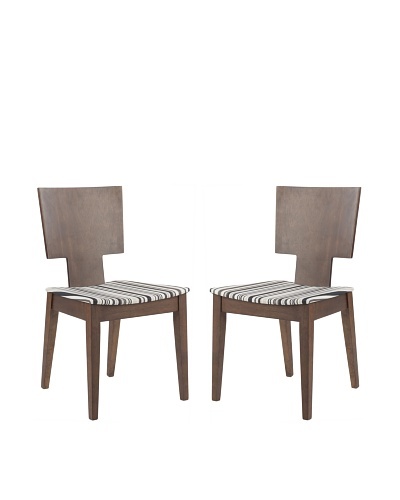 Safavieh Set of 2 Rick Side Chairs, Stripe