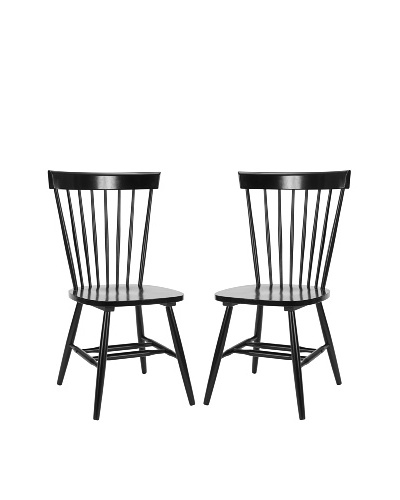 Safavieh Set of 2 Parker Side Chairs, Black