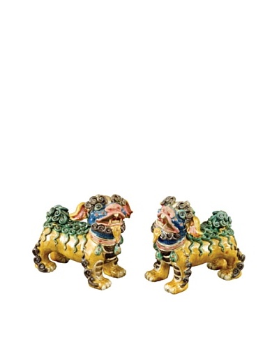 Oriental Danny Pair of Ceramic Foo Dogs