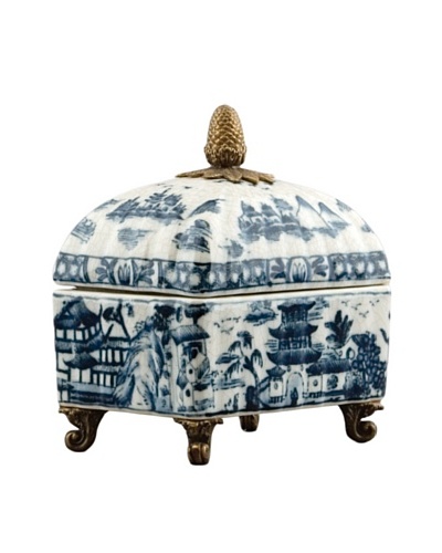 Oriental Danny Porcelain Blue Willow Box