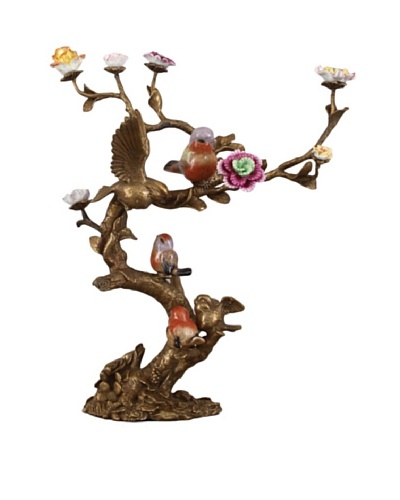 Oriental Danny Birds Singing Bronze Tree