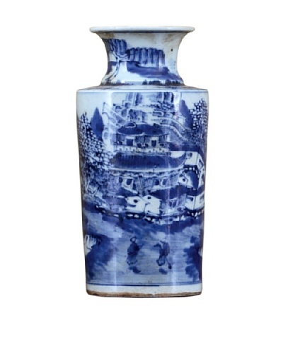 Oriental Danny Small Classic Vase, Blue/White