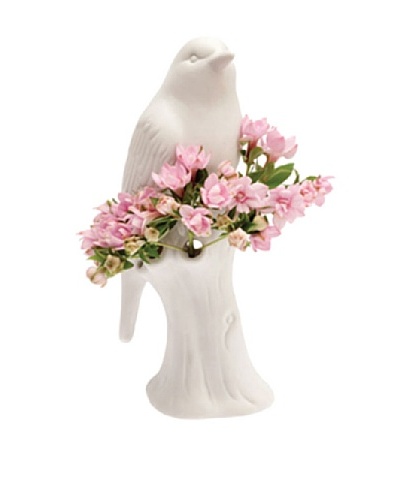 Chive White Porcelain Bird Vase