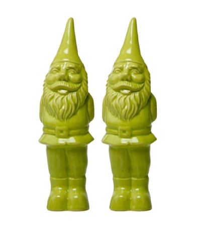 Chive Set of 2 Peridot Ceramic Garden Gnomes