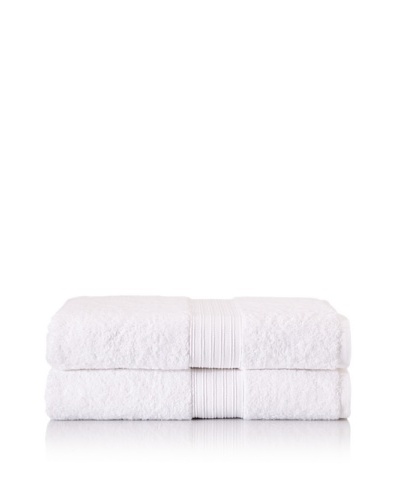 Chortex Set of 2 Indulgence Bath Sheets, White, 35 x 60