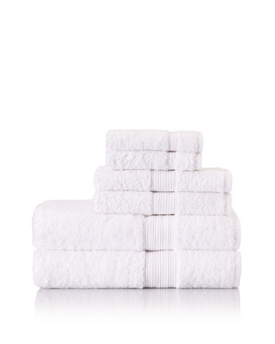 Chortex 6-Piece Indulgence Bath Towel Set, White