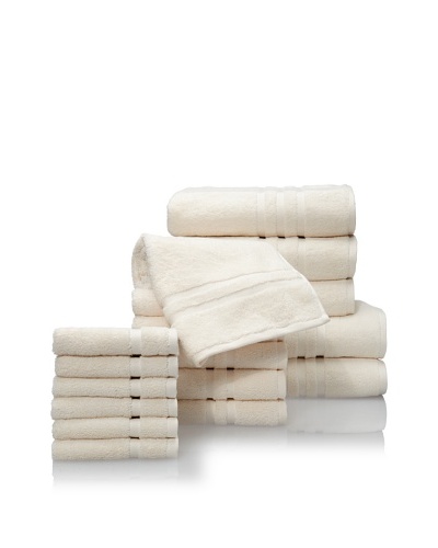 Chortex Irvington 17-Piece Bath Towel Set, Cream